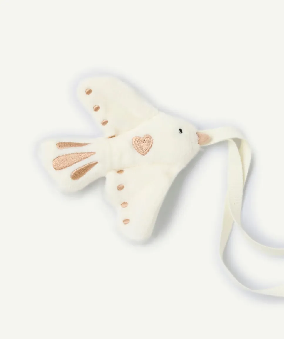 Attache tétine bébé fille colombe