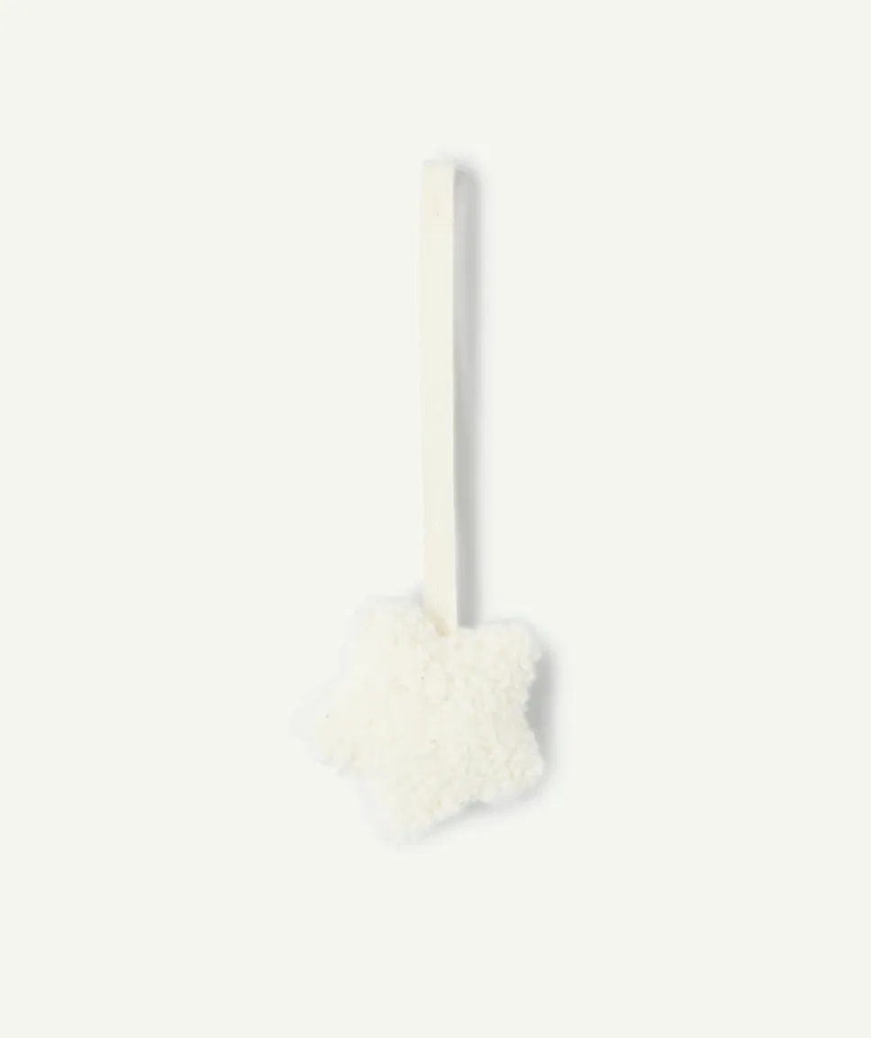Attache tétine étoile blanche