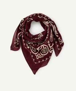 Bandana fille bordeaux imprimé
