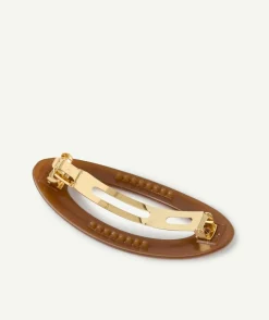 Barrette cheveux fille marron