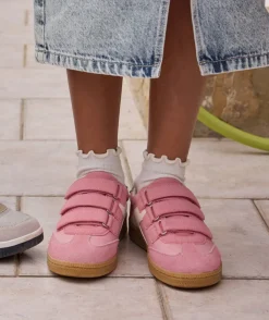 Basket fille à scratch rose