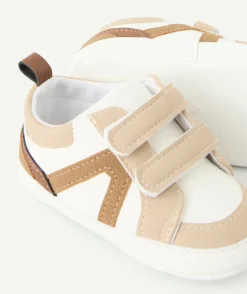 Baskets bébé garçon beige à scratch