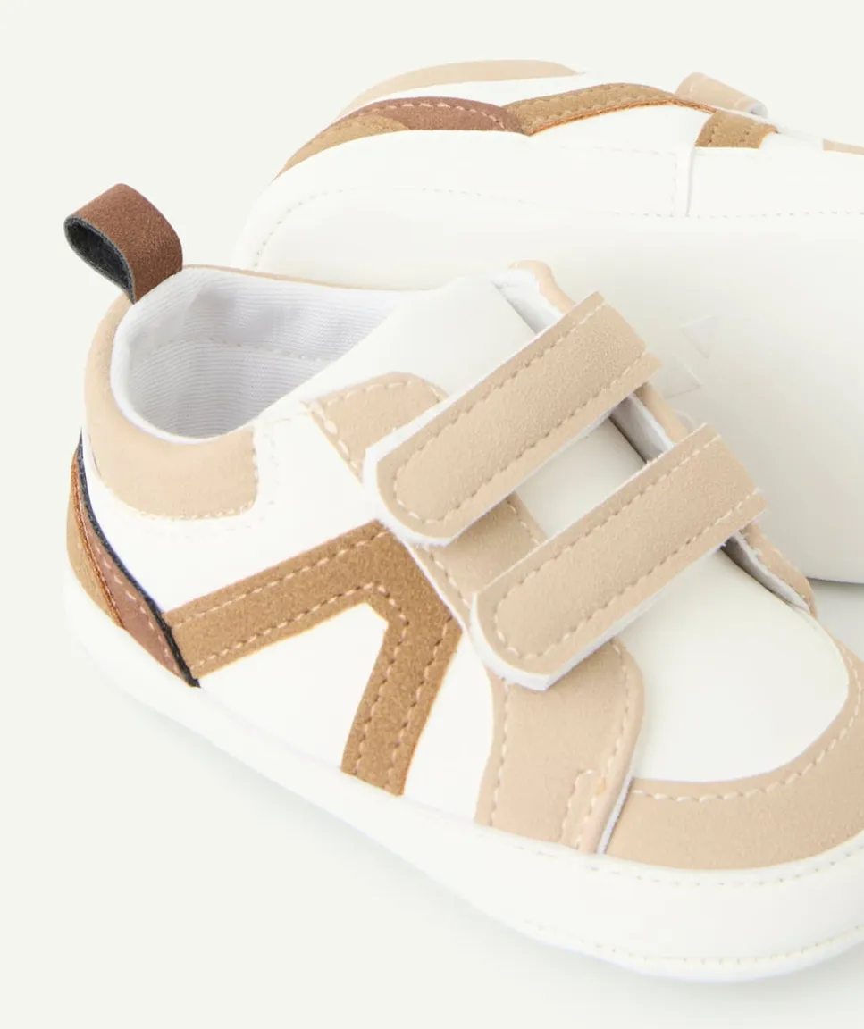 Baskets bébé garçon beige à scratch