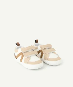Baskets bébé garçon beige à scratch