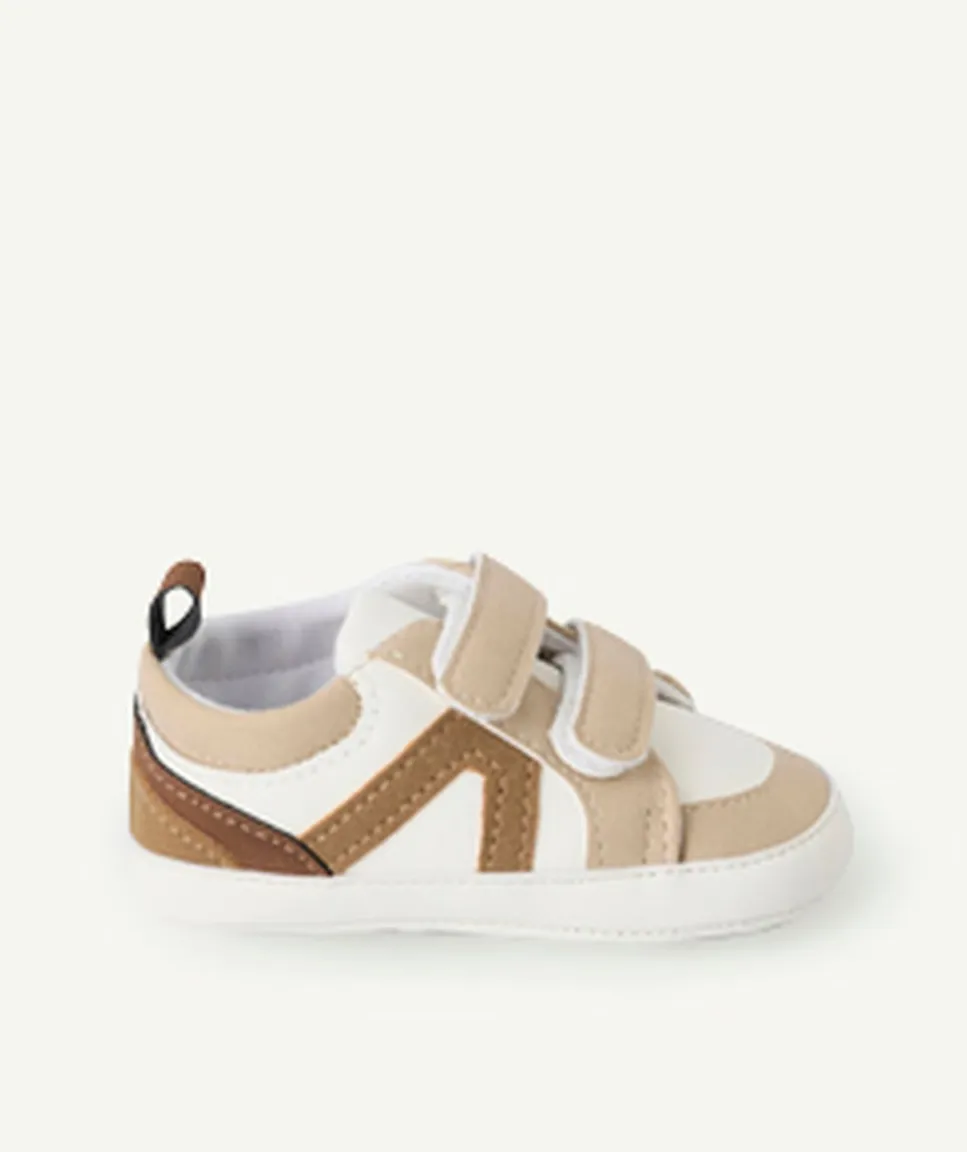 Baskets bébé garçon beige à scratch