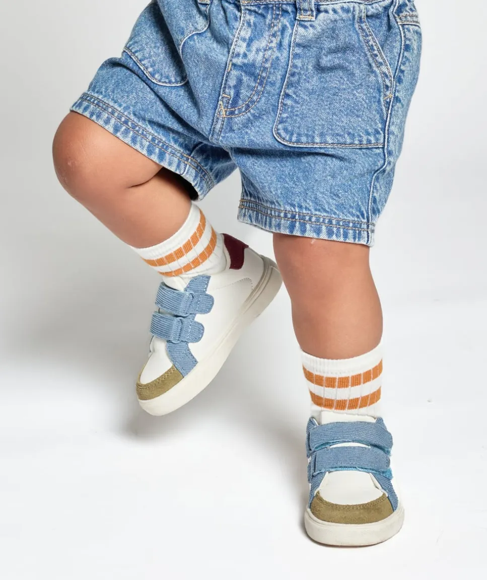 Baskets bébé garçon colorées à scratch