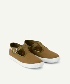 Baskets en toile ouvertes kaki