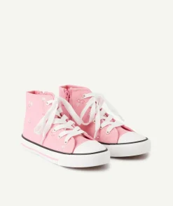 Baskets fille imprimé rose