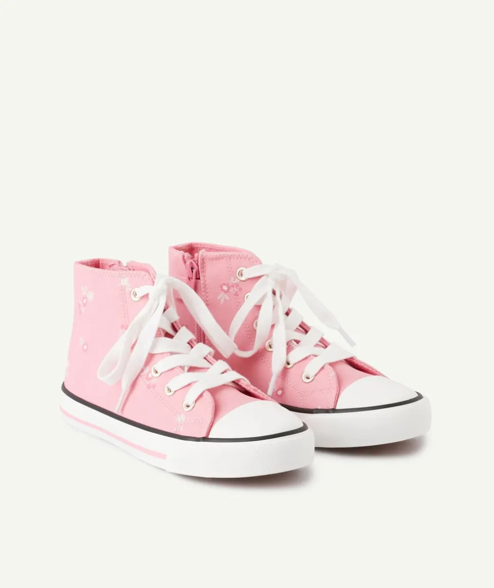 Baskets fille imprimé rose