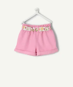 Bermuda bébé fille droit rose