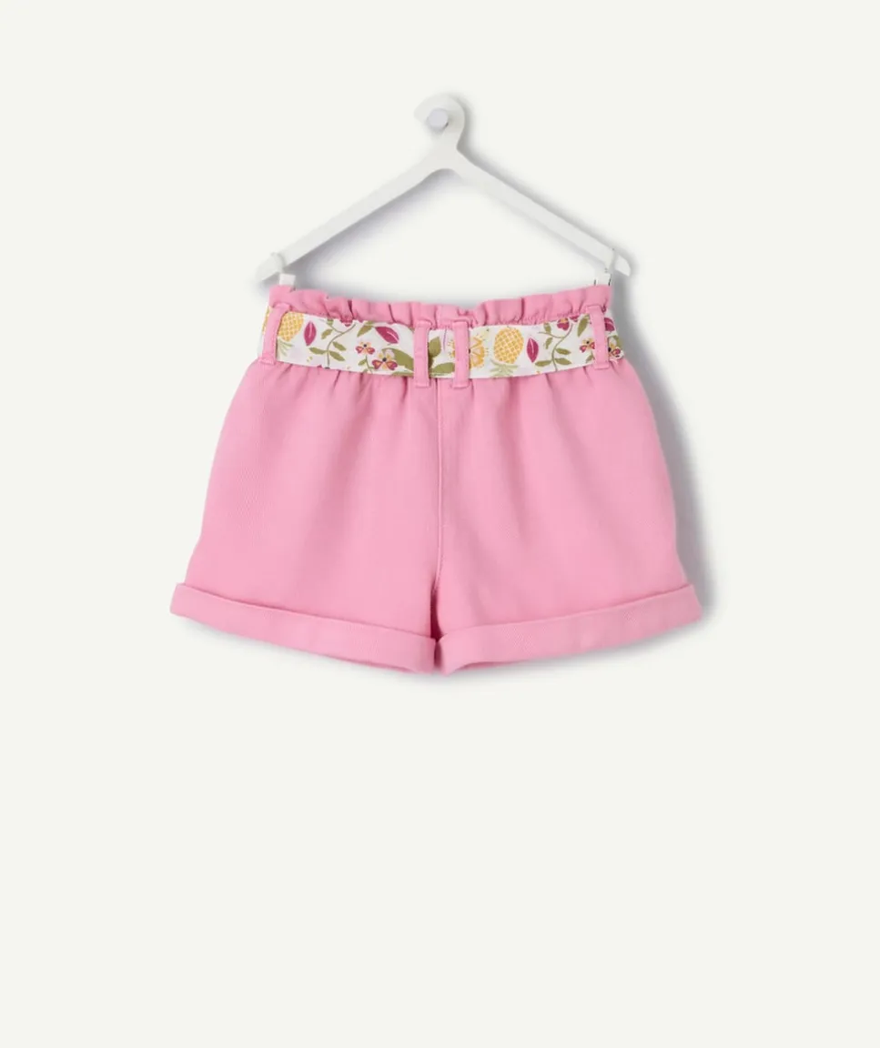 Bermuda bébé fille droit rose