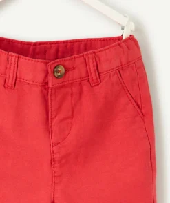 Bermuda bébé garçon chino rouge