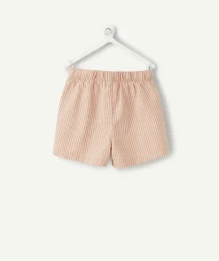 Bermuda bébé garçon rayé marron