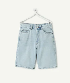 Bermuda garçon baggy bleu clair