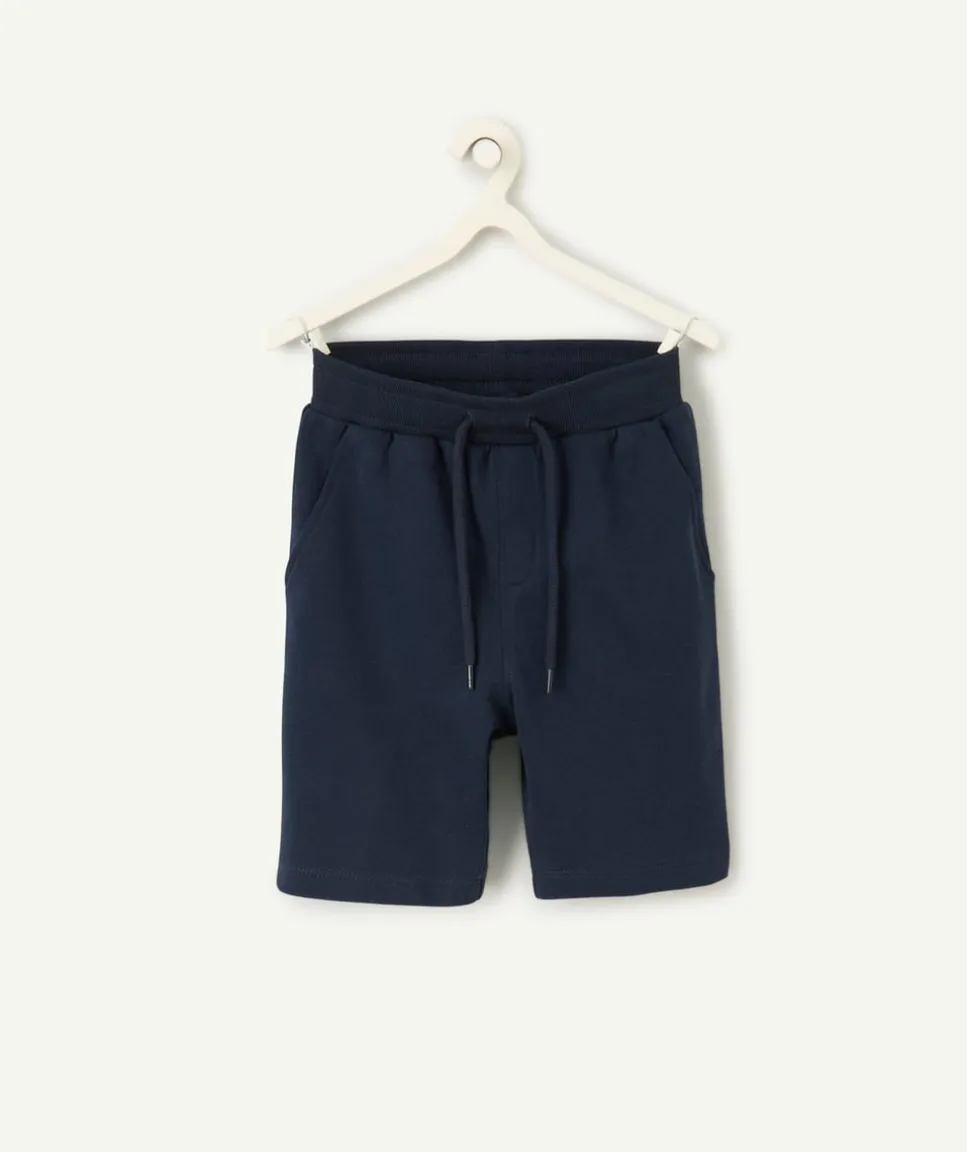 Bermuda garçon droit bleu marine