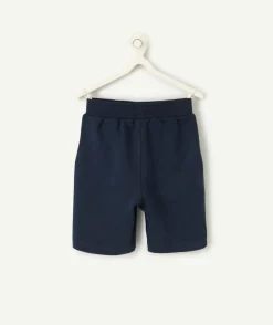 Bermuda garçon droit bleu marine