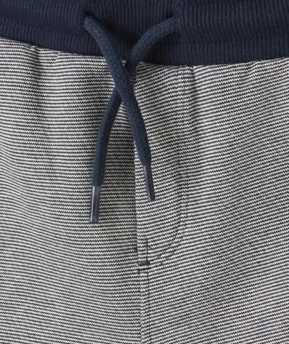 Bermuda garçon en coton gris et noir