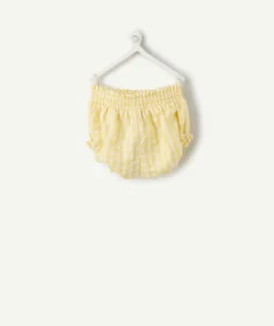 Bloomer bébé fille à carreaux jaune