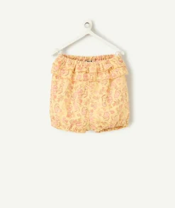 Bloomer bébé fille imprimé floral jaune