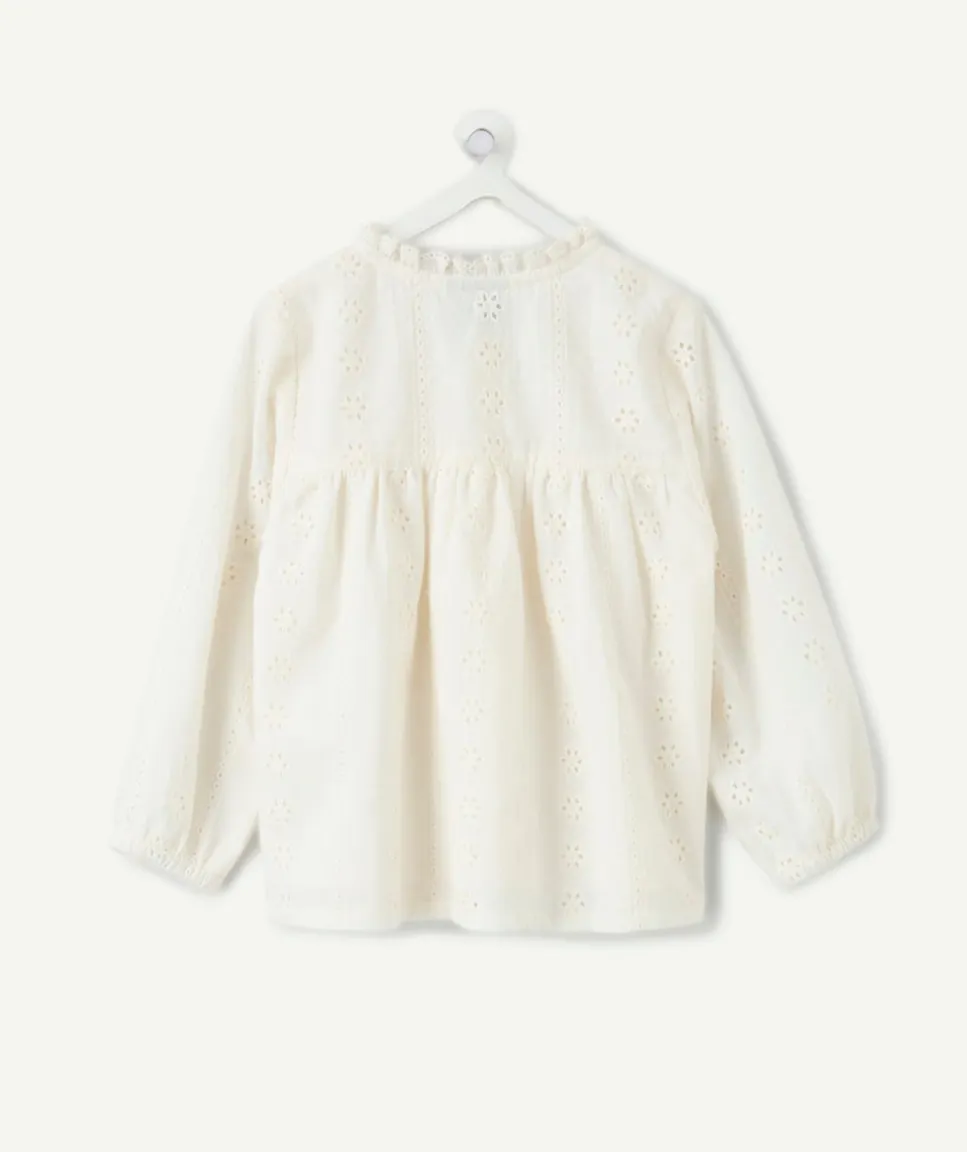 Blouse bébé fille blanche broderie