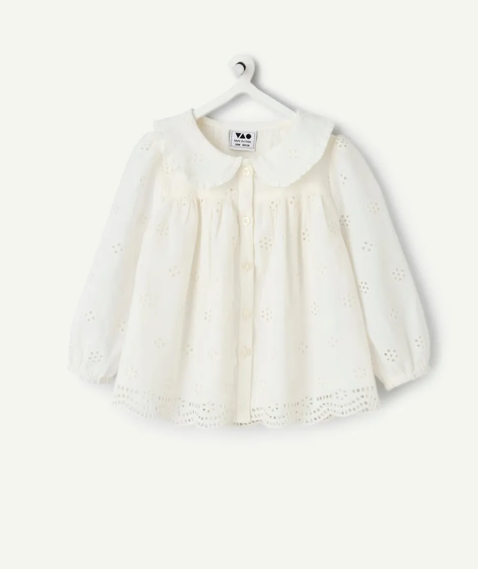 Blouse bébé fille coton broderie