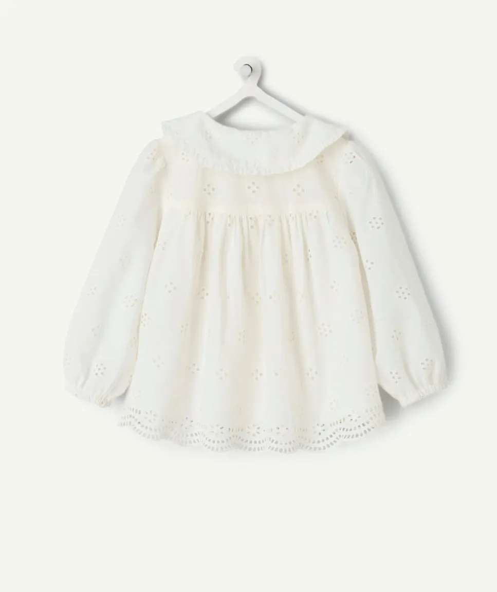Blouse bébé fille coton broderie