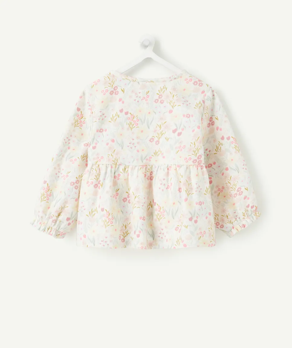 Blouse bébé fille coton imprimé floral