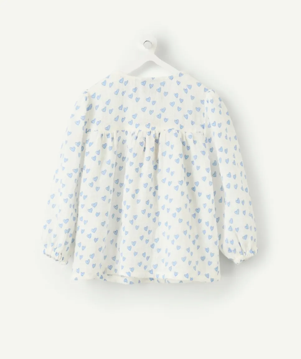 Blouse bébé fille imprimé cœur