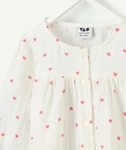 Blouse bébé fille imprimé cœurs