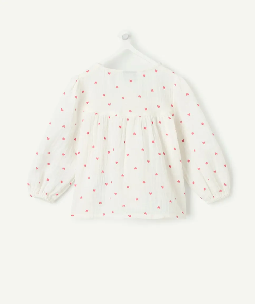 Blouse bébé fille imprimé cœurs