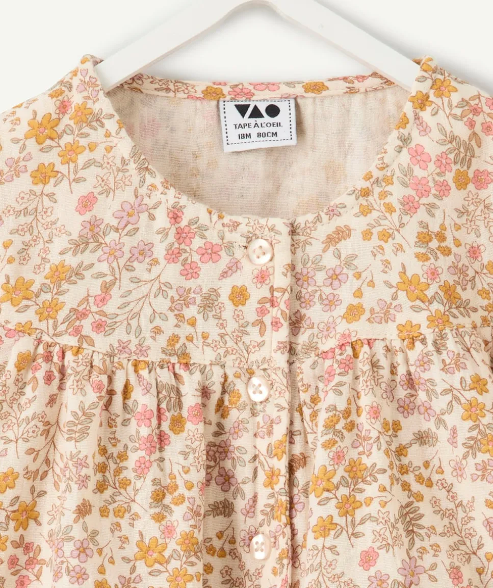 Blouse bébé fille imprimé fleurs