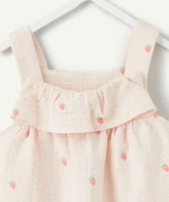 Blouse bébé fille imprimé fraises