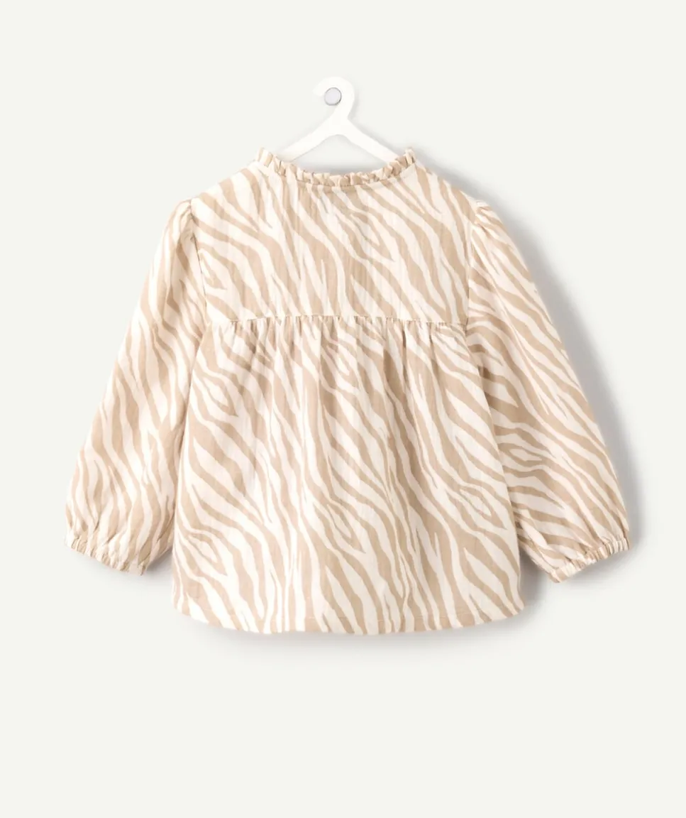 Blouse bébé fille imprimé zèbre