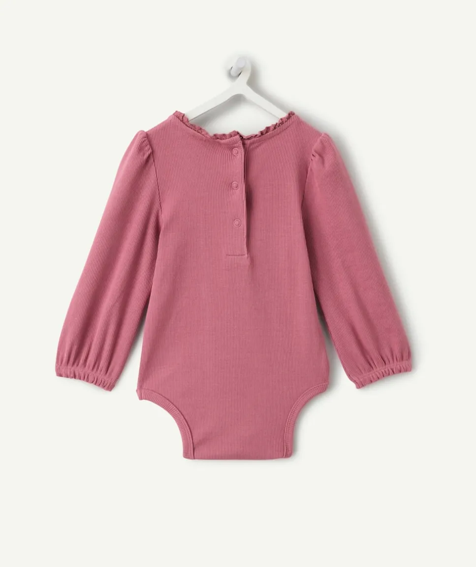 Blouse body bébé fille rose