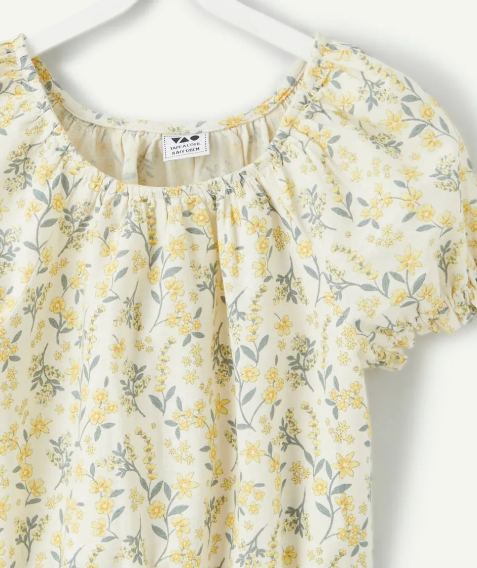 Blouse fille imprimé floral
