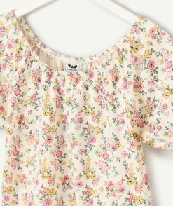 Blouse fille imprimé floral en coton