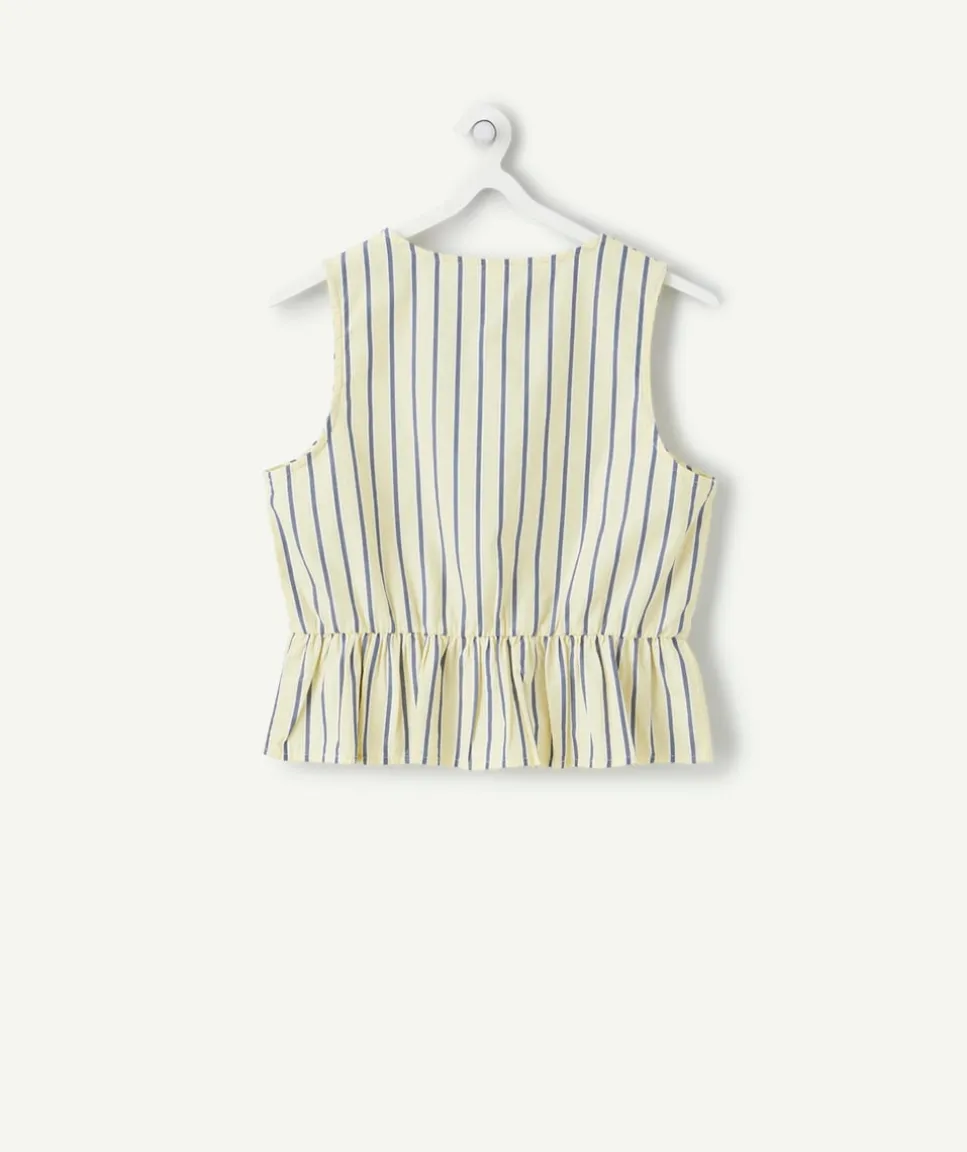 Blouse fille oversize rayé avec nœuds