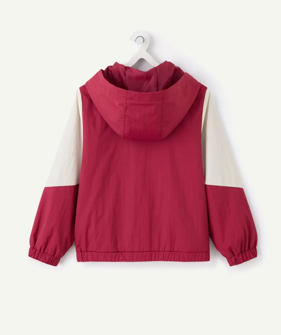 Blouson fille colorblock avec capuche