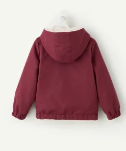 Blouson fille réversible bicolore capuche zippé