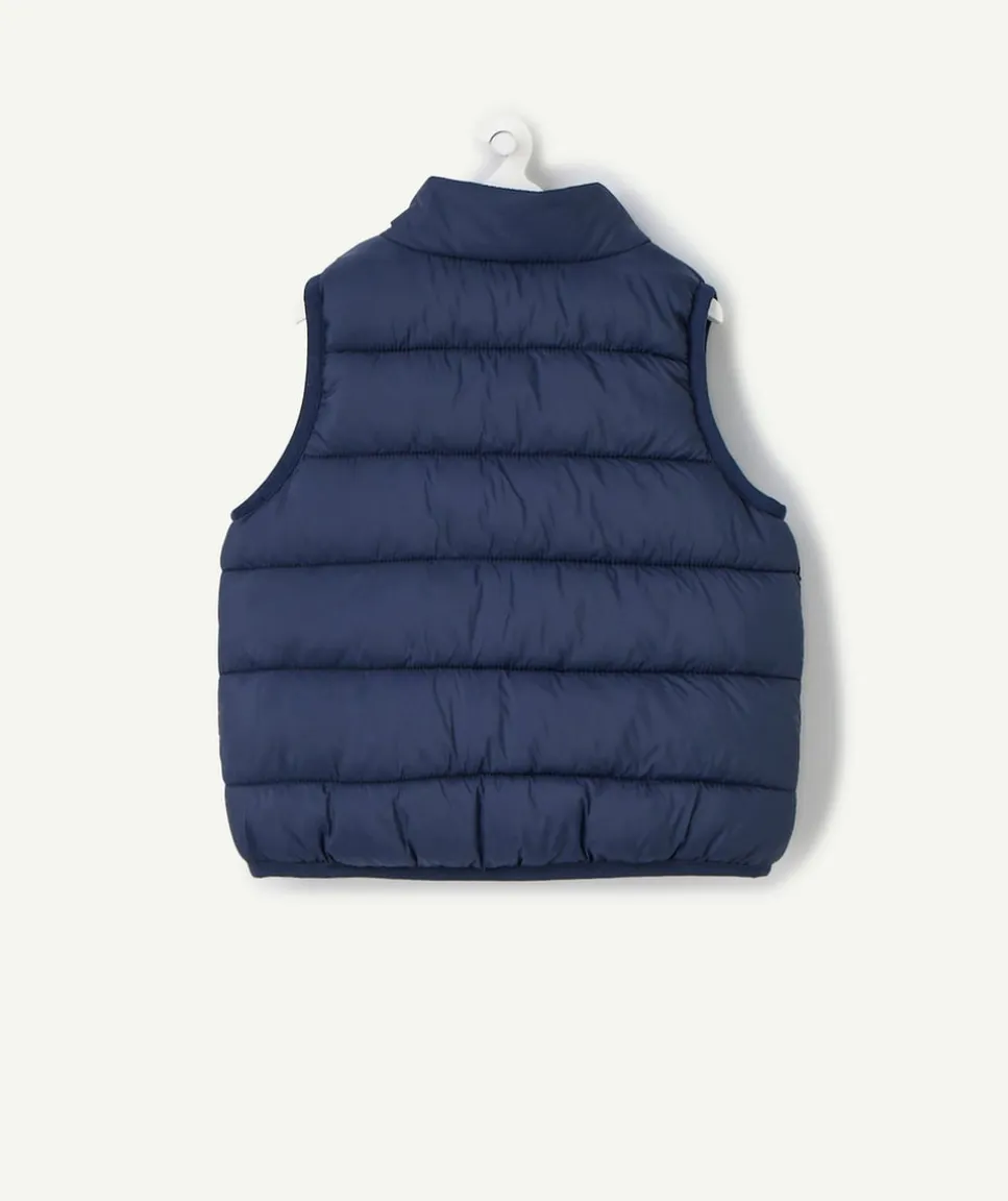 Blouson sans manches bébé garçon recyclé bleu