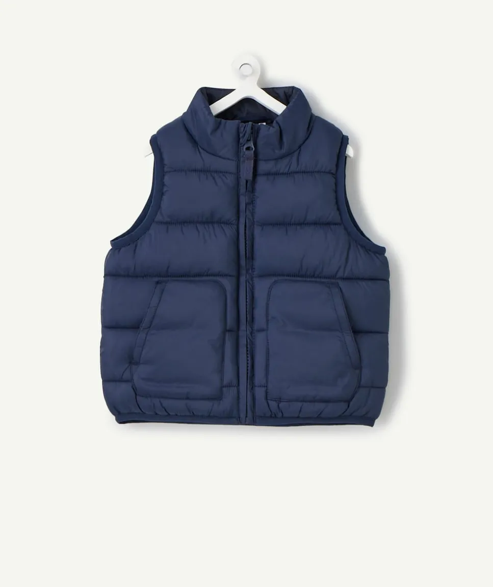 Blouson sans manches bébé garçon recyclé bleu