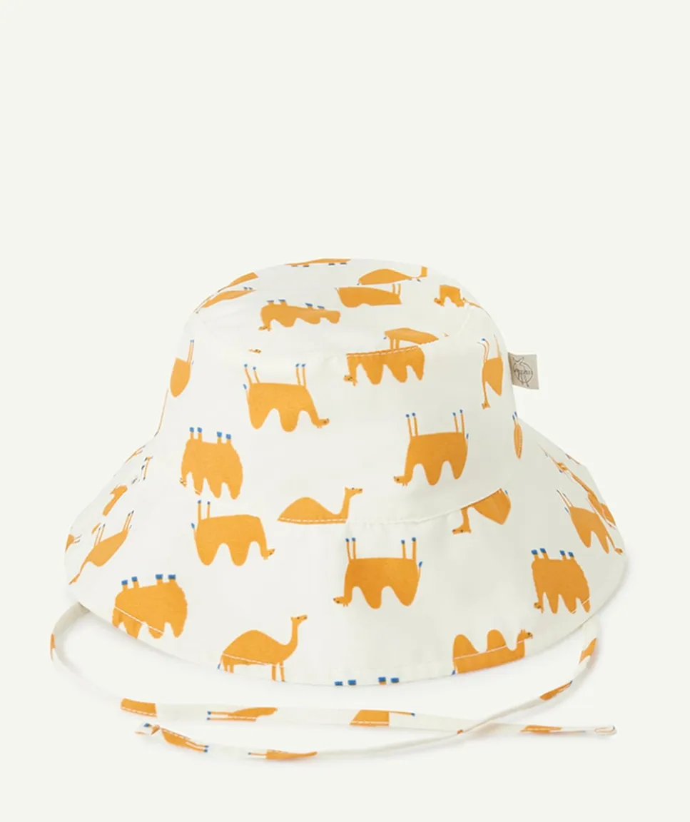 Bob anti-uv bébé mixte réversible blanc imprimé animaux