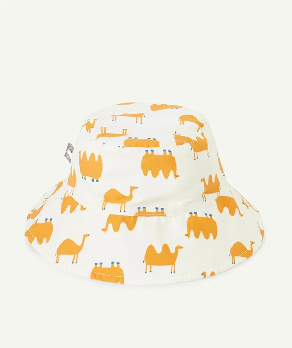 Bob anti-uv bébé mixte réversible blanc imprimé animaux