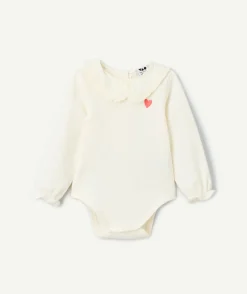 Body bébé fille blanc col volanté