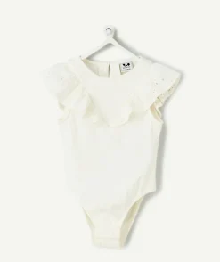 Body fille manches courtes en coton