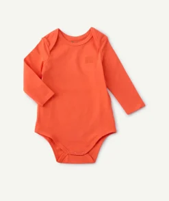 Body manches longues bébé fille orange
