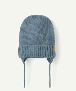 Bonnet bébé garçon en fibres recyclées bleu marine