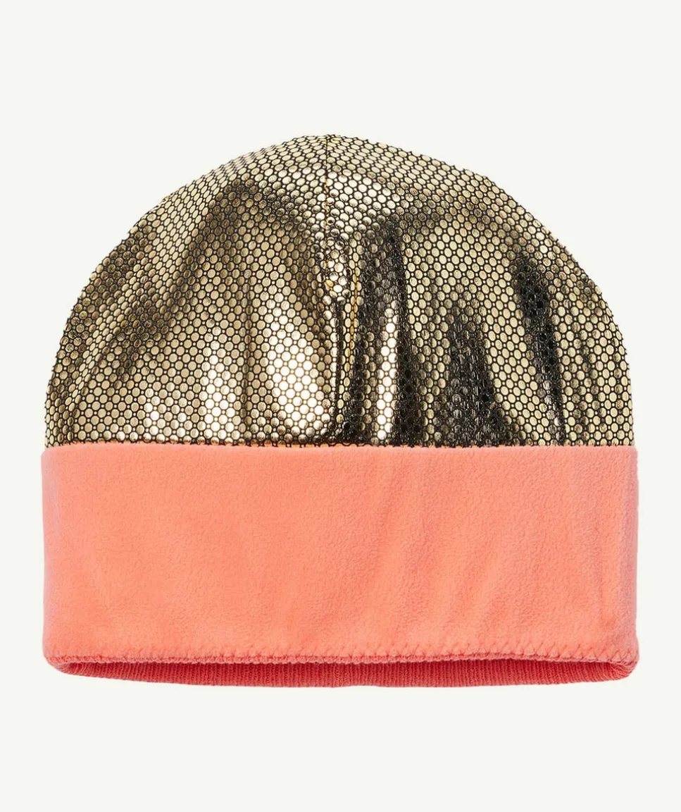 Bonnet polar powder tricolore à pompom