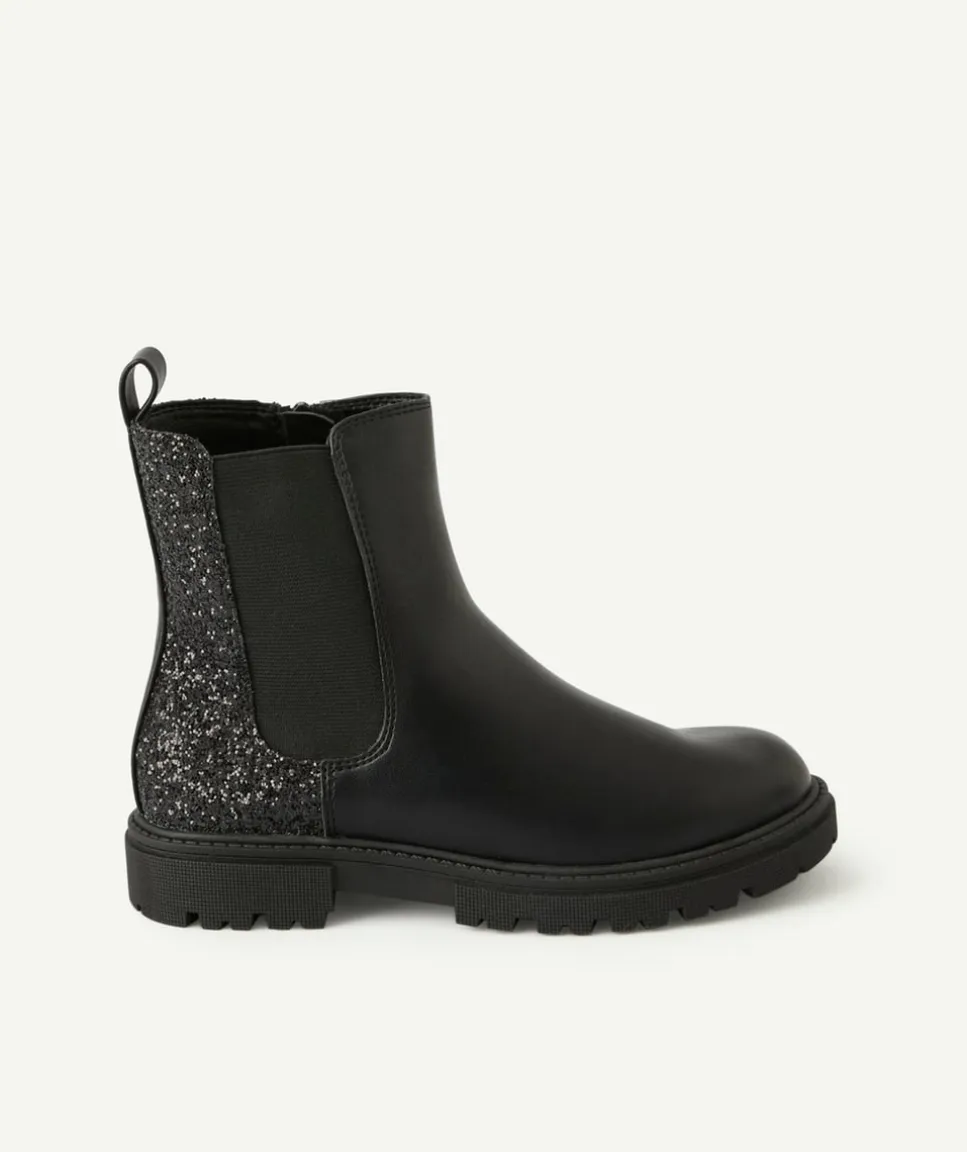 Bottines fille noires pailletées