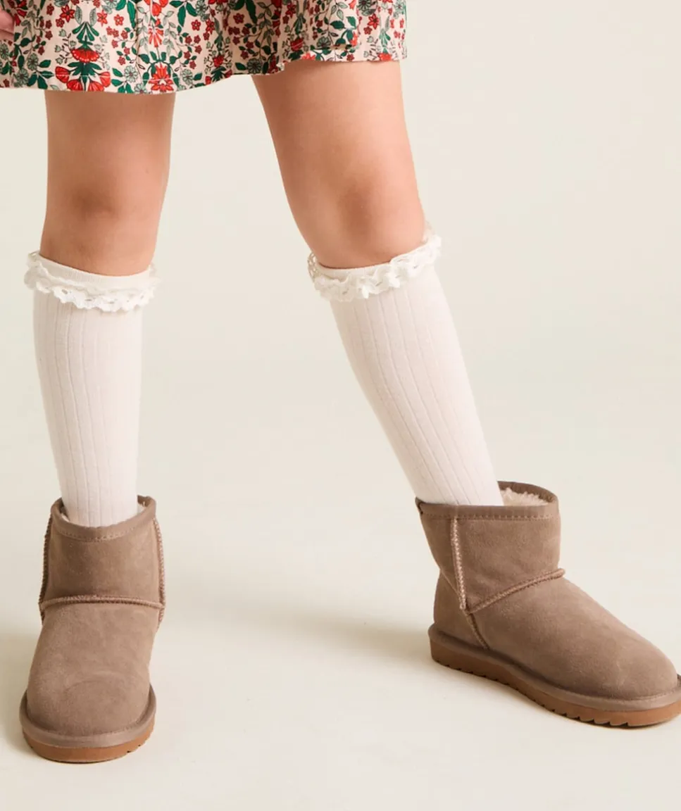 Bottines fourrées taupe